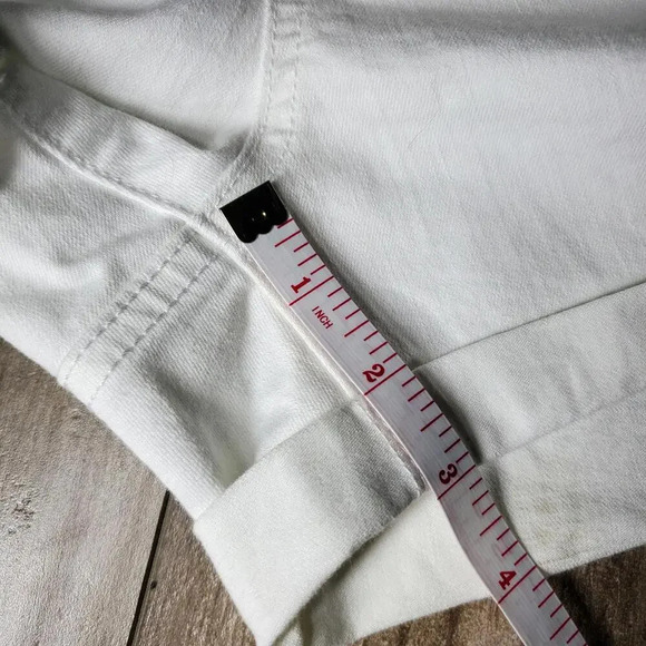 NWT WAX Jeans White Distressed Denim Shortalls Juniors Size Large - Picture 8 of 15